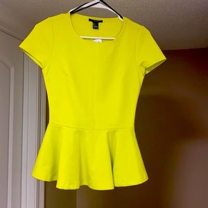Neon peplum top